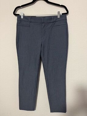 Banana Republic Navy and Gray Houndstooth Dress Pants